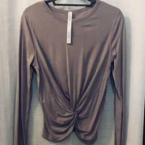 Lululemon lilac tuck and gather pullover. Worn once, like new